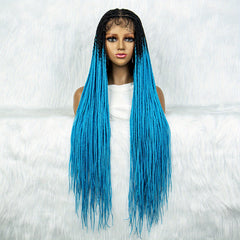 91 44 Cm Long Braided Synthetic Wigs Box Braided Knotless Cornrow Long Hair