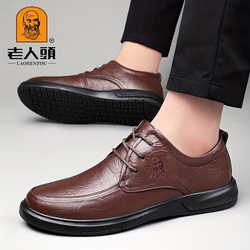 LAORENTOU Vintage Leather Dress Shoes for Wedding Business Party
