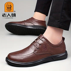LAORENTOU Vintage Leather Dress Shoes for Wedding Business Party