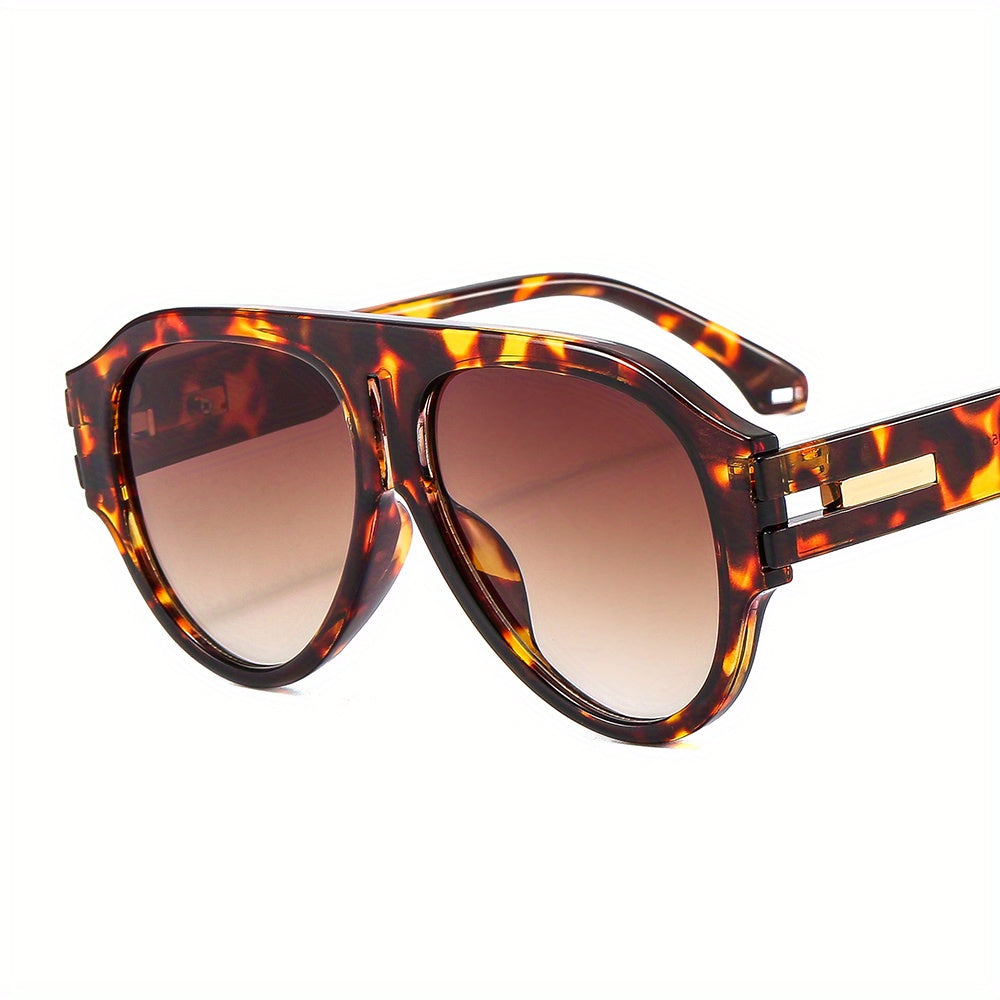 Round Aviator Sunglasses Gradient Lens Vintage Hollow Temple UV400