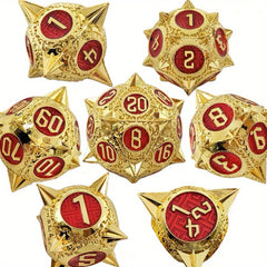Metal Dice Set 7 Die Metal Polyhedral Dice Set With Gift Metal Box