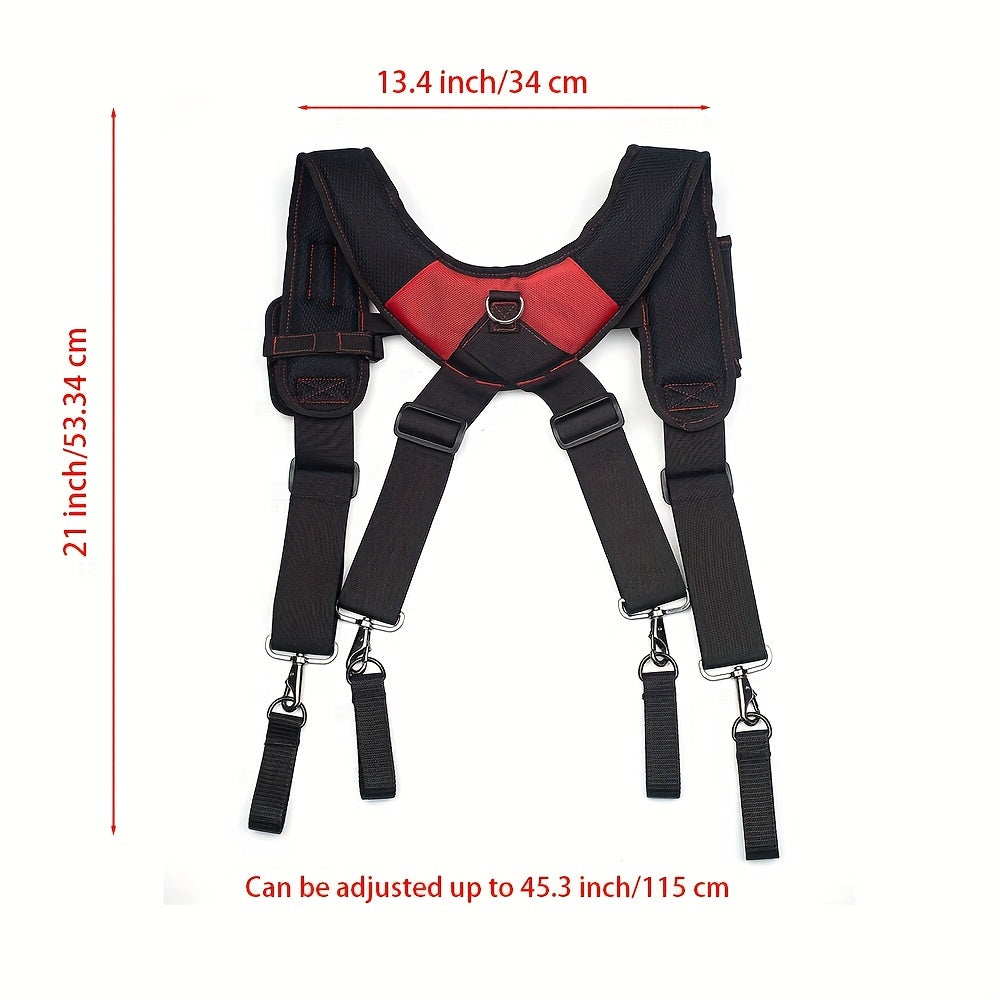 Magnetic Tool Belt Suspenders with Phone Holder