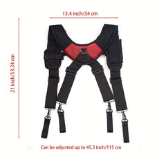 Magnetic Tool Belt Suspenders with Phone Holder