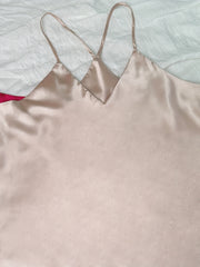Women's Plus Satin V Neck Pajama Set