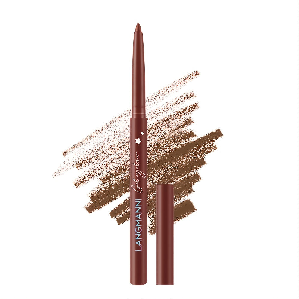 Retractable Creamy Eyeliner Pen Waterproof Smudge Proof Brown