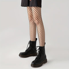 Fishnet Tights High Waist Footed Mesh Pantyhose Women's Stocking