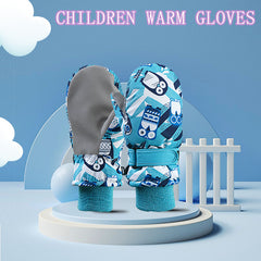 Kids Winter Ski Gloves Men Women Warm Windproof Non-slip Thickened Gloves