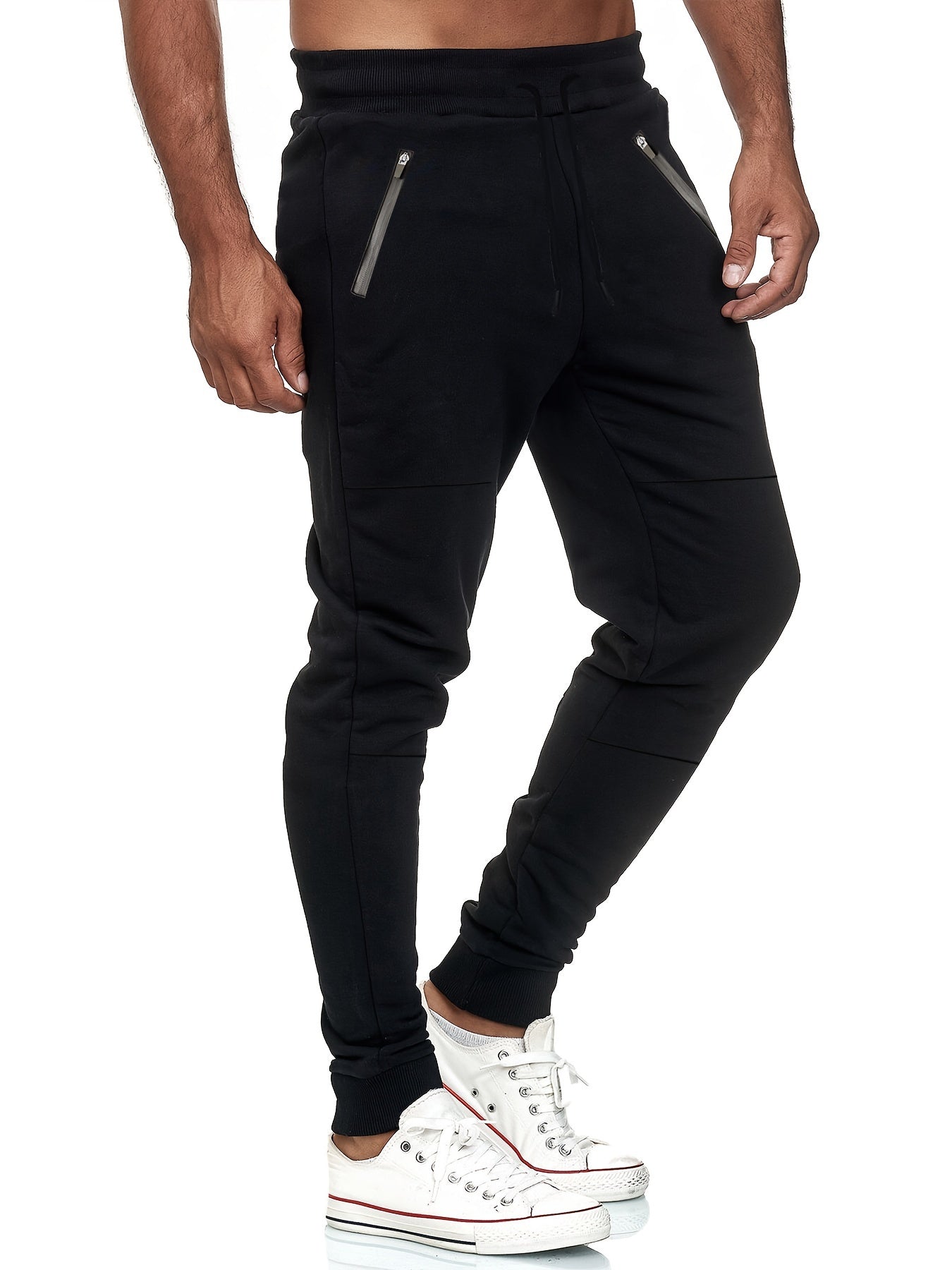 Men's Slim Fit Fitness Pants Casual Comfy Stretch Jogger Trousers