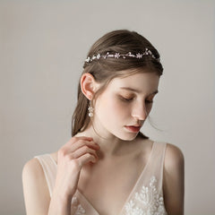 Snowflake Shape Rhinestone Head Piece for Bridal Wedding