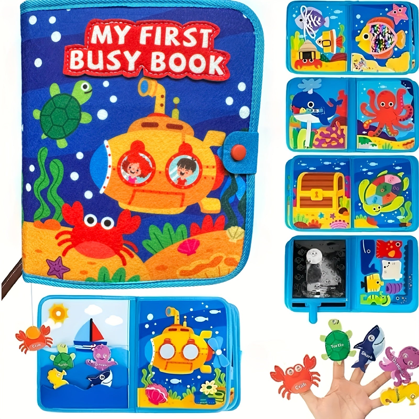 Busy Book for Toddlers 1-3 Year Olds Sensory Toys Quiet Activity Book Learning F