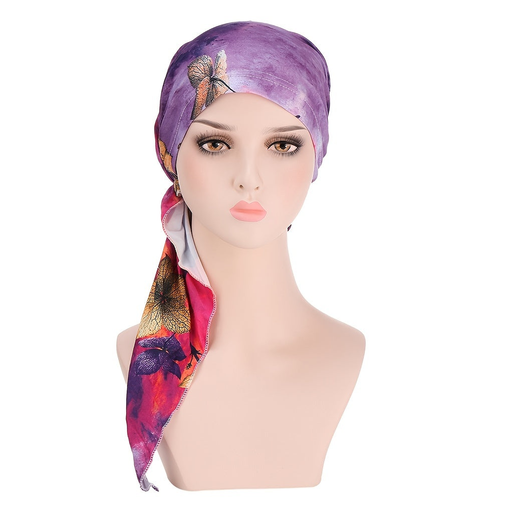 Floral Turban Cap Bandana Head Wrap For Women Girls