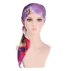 Floral Turban Cap Bandana Head Wrap For Women Girls