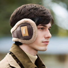 Men's Fleece Ear Warmers Winter Ear Muffs Boho Style Outdoor Ear Protection