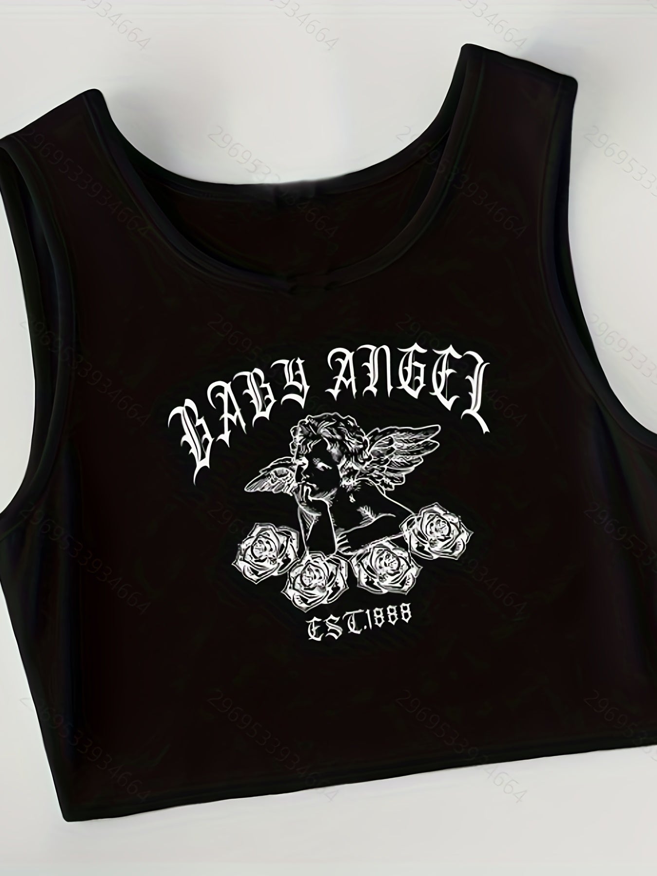 Graphic Print Tank Top 4 Pack Sexy Crew Neck Summer Sleeveless Top