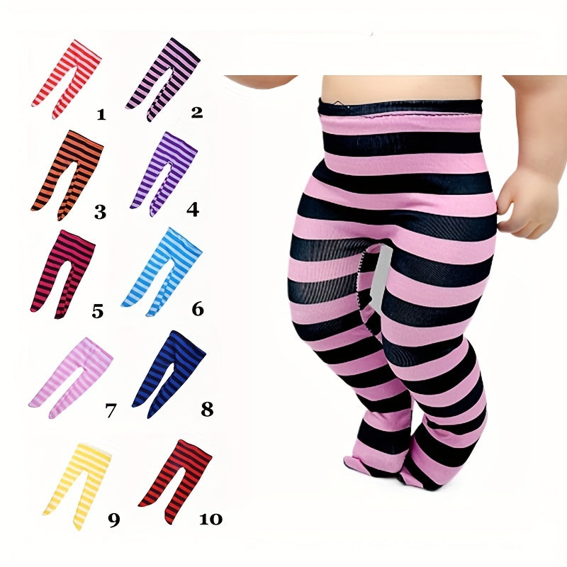 Striped Leggings Tight Pants for 15-18 Inch Baby Dolls