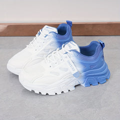 Women's Ombre Chunky Sneakers Lace-up Shoes
