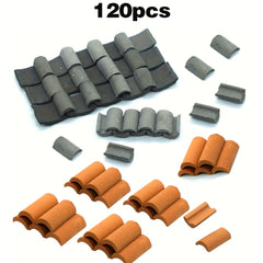 60pcs Clay Roof Tiles 120pcs Assorted Styles DIY Fairy Gardens & Crafts
