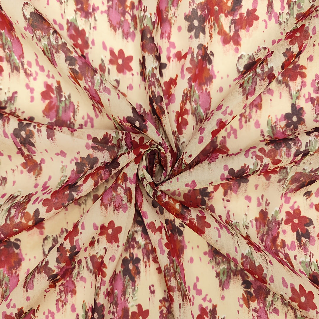 1yd Comfortable & Breathable Chiffon Fabric DIY Clothing Pants Dress Fabric