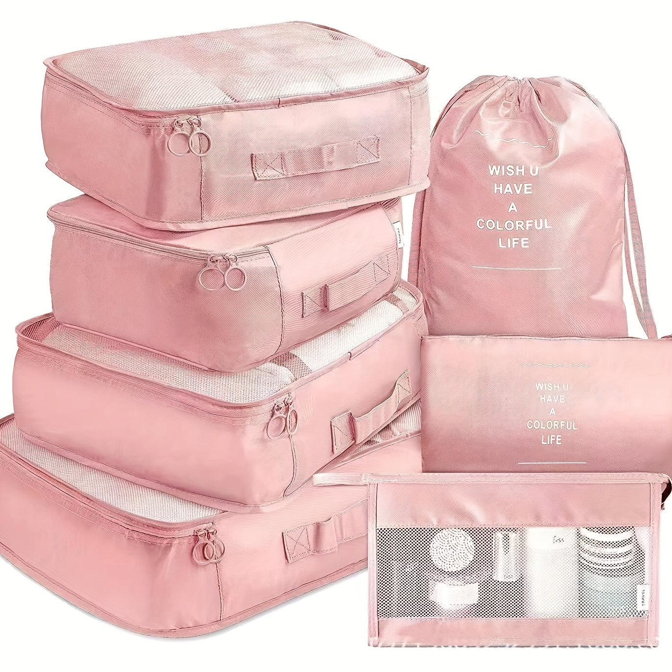 7-Piece Travel Storage Bag Set for Clothes Luggage Sorting