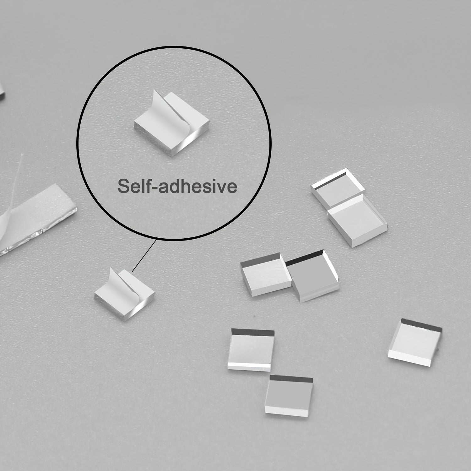 1400pcs Mini Square Glass Mirror Tiles 5x5mm Self Adhesive Stickers