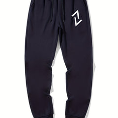 Angle Pattern Graphic Drawstring Joggers Men s Sweatpants