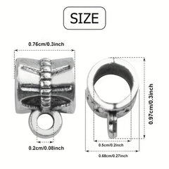 Ancient Silvery Alloy Charms Jewelry Connectors Spacer Beads Bracelet Accessorie