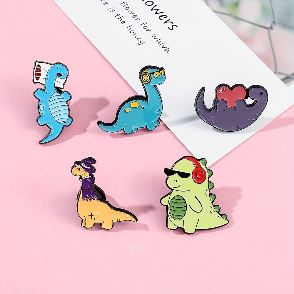 Dinosaur Enamel Pin for Backpacks & Clothes - Kids Holiday Gift