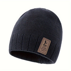 Beanie Winter Velvet Knitted Hat Outdoor Cycling Coldproof Ear Protection