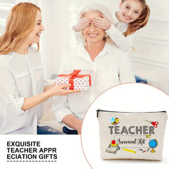 Students Thank Teachers Gift Stationery Bag Waterproof Zipper Makeup Bag