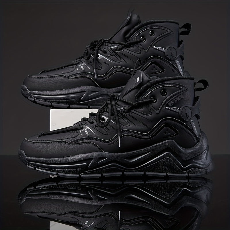 Men's Vintage Basketball Shoes Non Slip Lace Up Sneakers