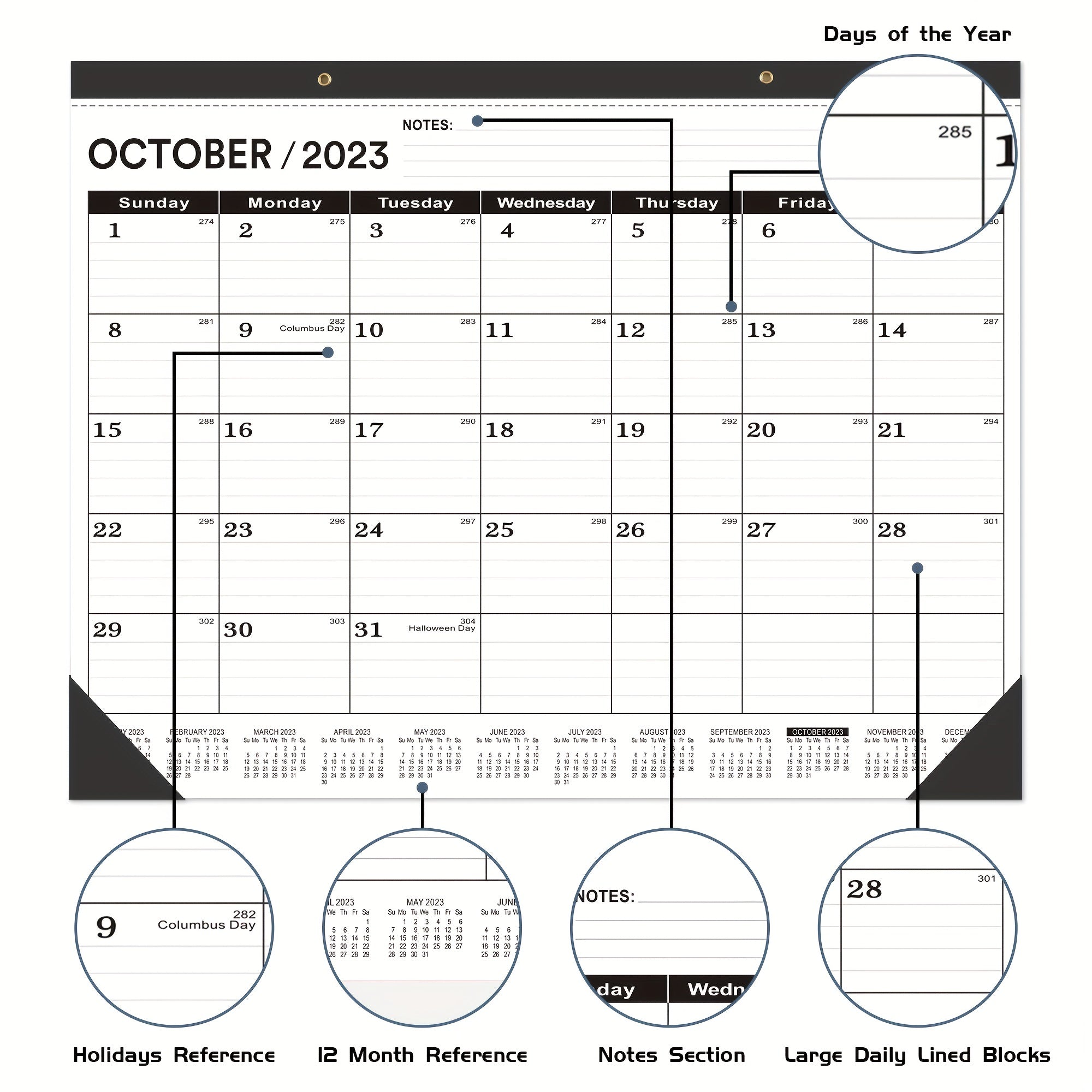 Large Desk Calendar 22x17 Professional Monthly Planner Oct - Aug