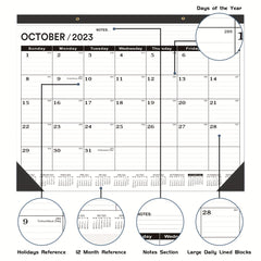 Large Desk Calendar 22x17 Professional Monthly Planner Oct - Aug
