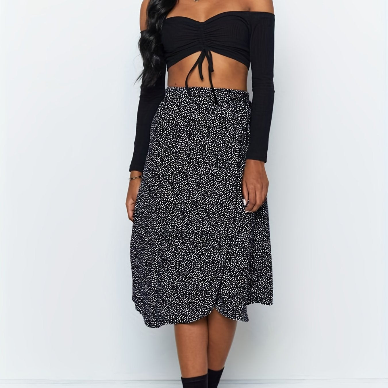 Printed Sarong Skirt High Waist Sexy Summer Slim Women's Clothing