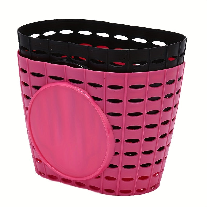 Plastic Bike Basket with Rack Handle for Kids