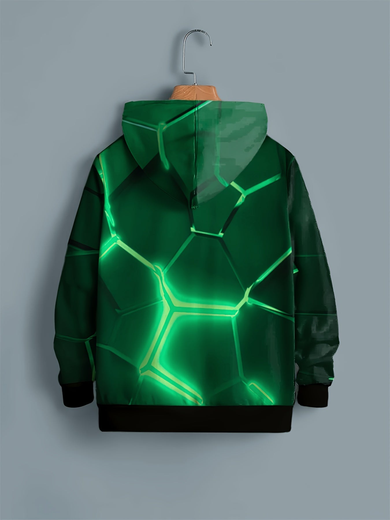 Kid's Geometric Pattern Hoodie Unisex Pullover Causal Hooded Top
