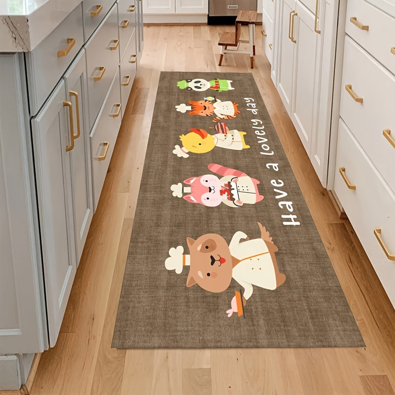 Animal Pattern Kitchen Non-slip Floor Mat, Indoor Carpet, Kitchen Carpet