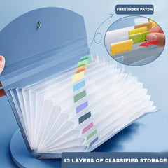 Accordion Folder 13 Grids Large Capacity Office Storage Bag