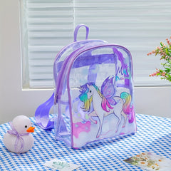Unicorn PVC Transparent Backpack for Kids