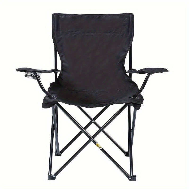Portable Folding Chair With Armrest for Outdoor Camping Beach Fishing
