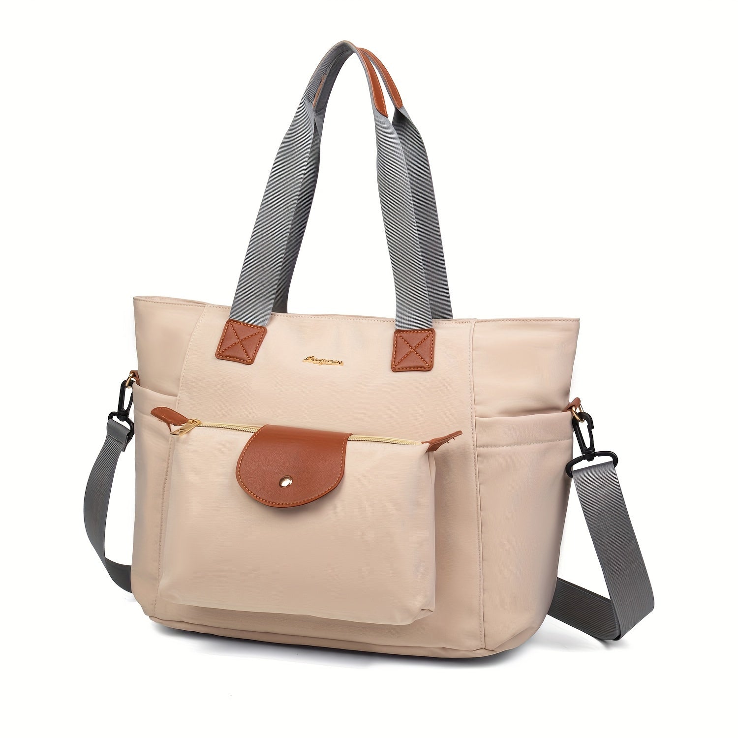 LEQUEEN Spacious Diaper Bag Multifunctional Mommy Tote Durable Oxford Fabric