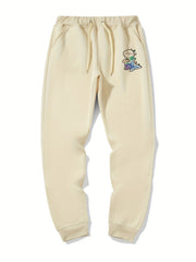 Dinosaur Print Men's Drawstring Sweatpants With Pockets
