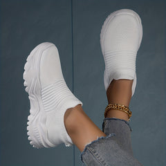 Women's Knitted Sock Sneakers Comfy Slip On Outdoor Sports Shoes