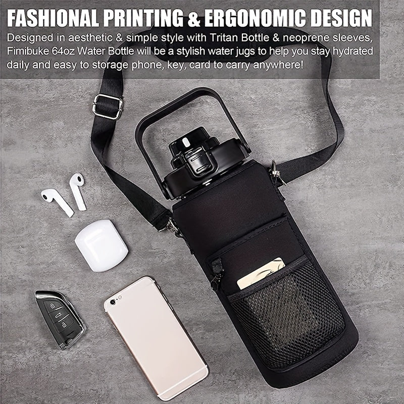 Portable Water Bottle Leakproof Sports Cup With Storage Bag