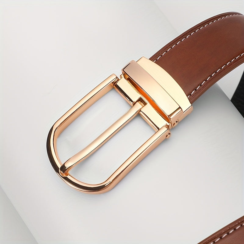 Men's Leather Needle Buckle Belts For Business And Leisure