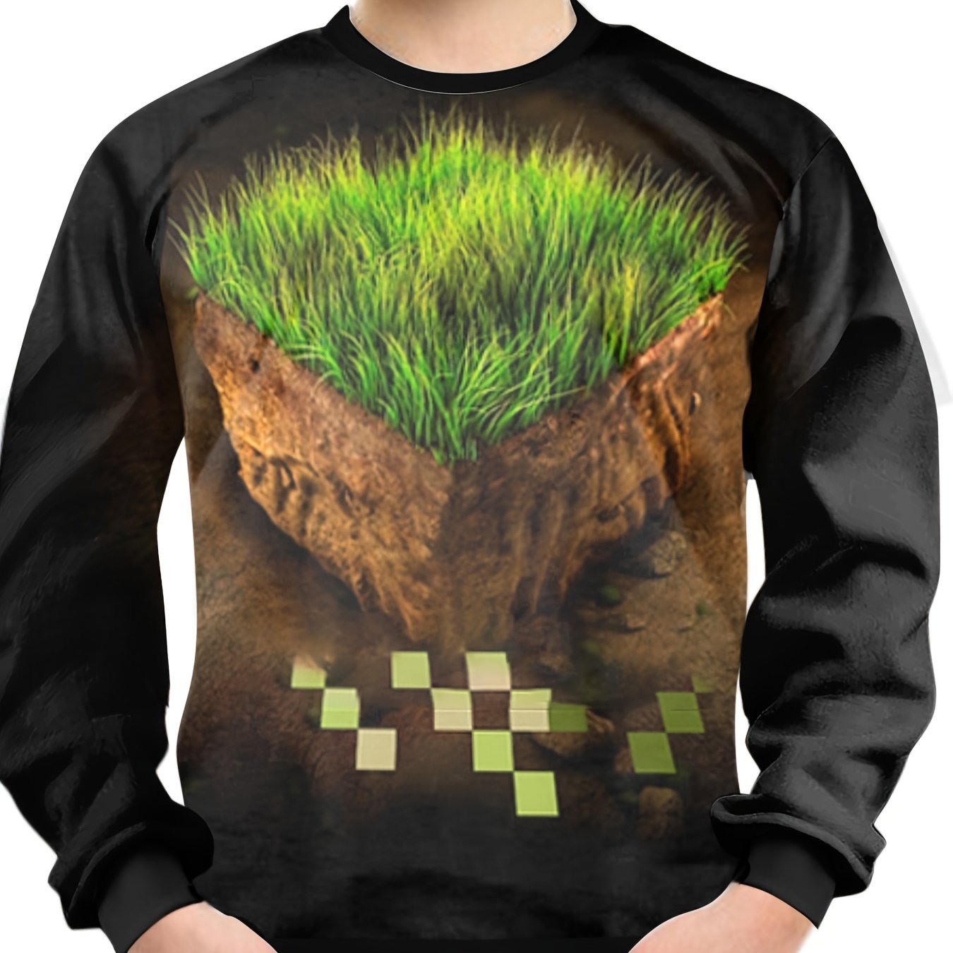 3D Print Sweatshirt Grass Casual Pullover