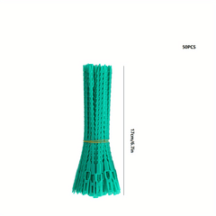 50pcs Adjustable Garden Twist Ties Secure Vine Green