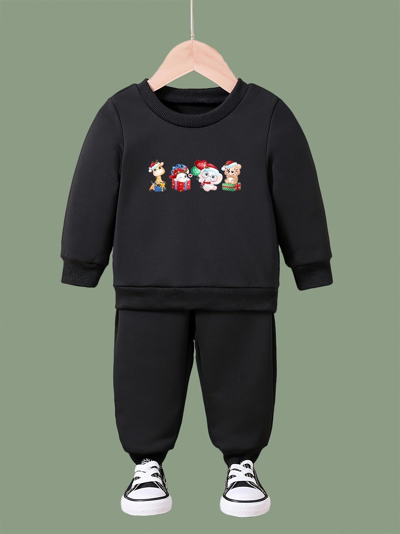 Girls Christmas Animals Sweatshirt & Sweatpants Set