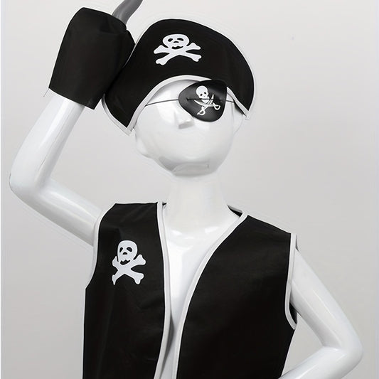 Boy's Pirate Costume Set for Halloween Party Performance