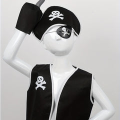 Boy's Pirate Costume Set for Halloween Party Performance