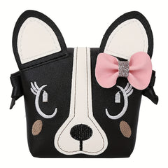 Cute Puppy Shoulder Bag with Bow for Girls